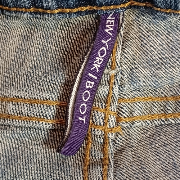 Vigoss Women Size 11 New York Boot Denim Jeans Distressed Medium Wash - Picture 4 of 8